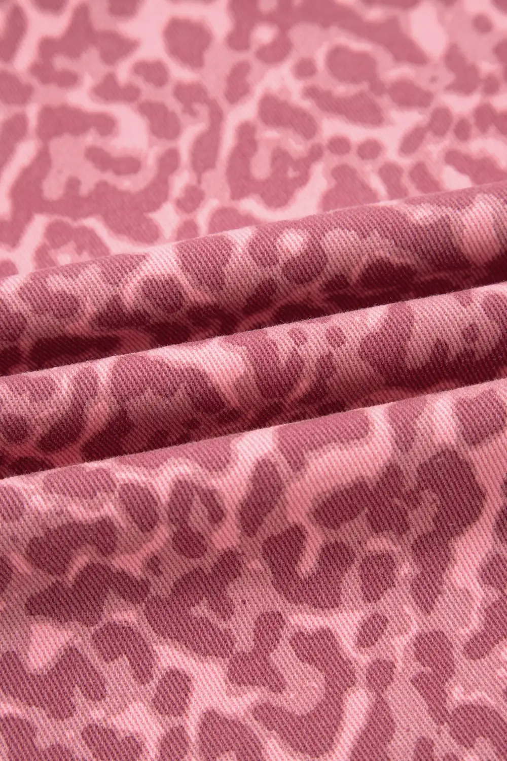 Leopard Frayed Edge Wide Leg High Waist Jeans