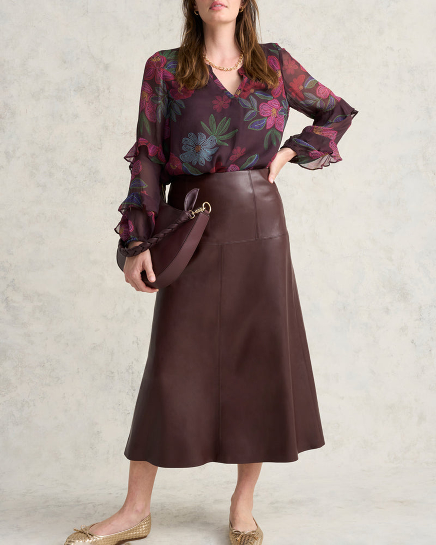 Faux Leather Skirt