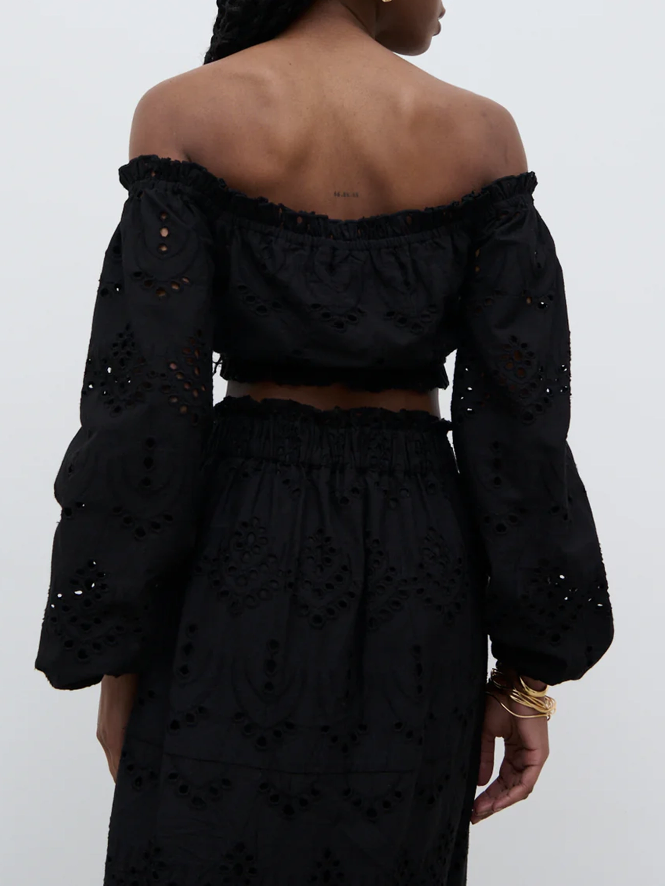 Broderie Cropped Top