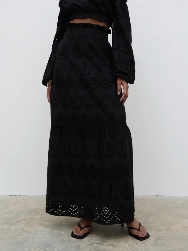 Broderie Maxi Skirt