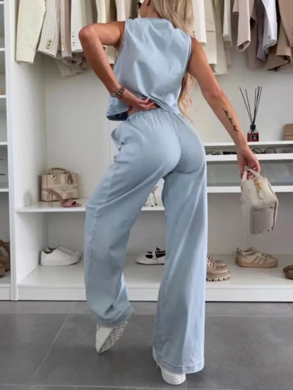 Denim Tie Set
