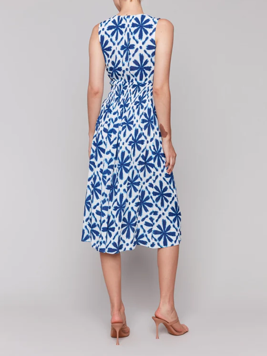 Fashionable And Elegant Design Sleeveless V-Neck Dress