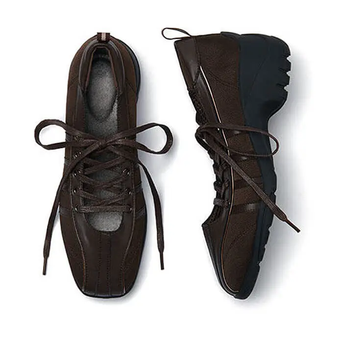 Model Lace Up Ballet Heeled Sneakers