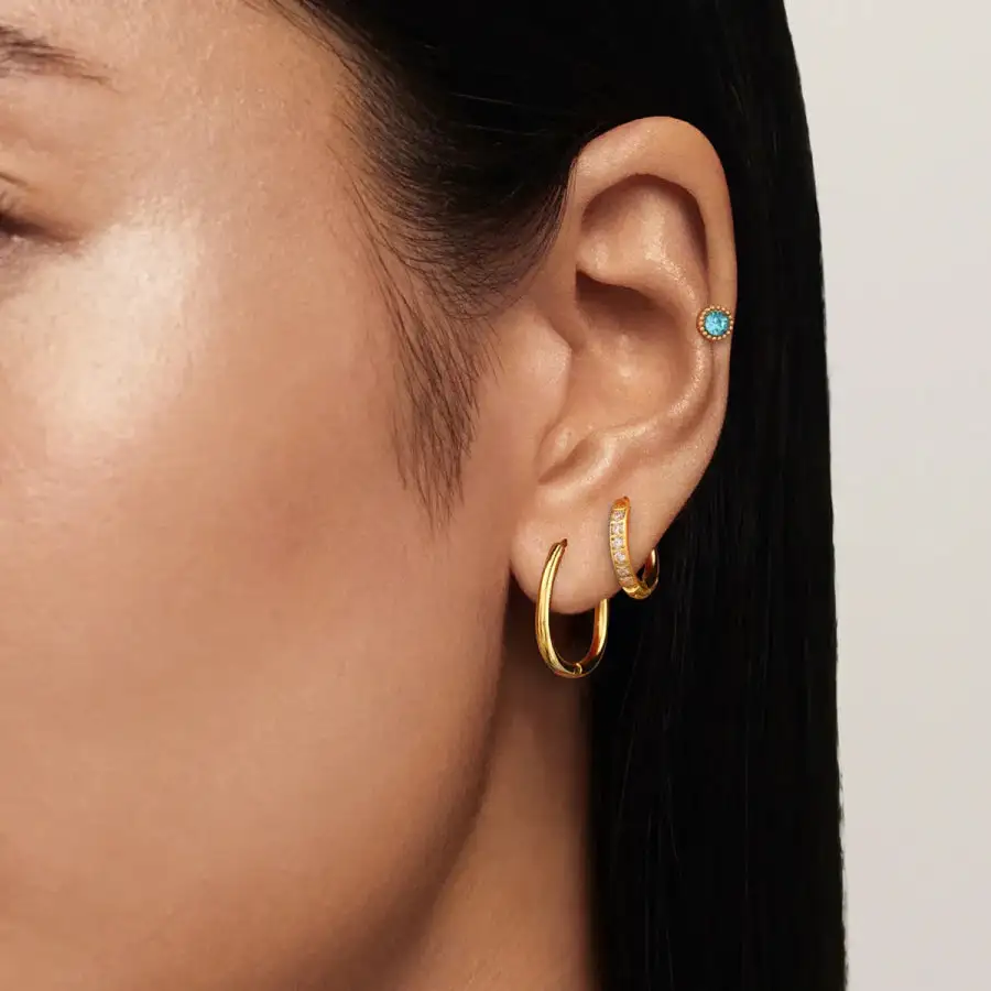 Piece K Gold Plated Earrings