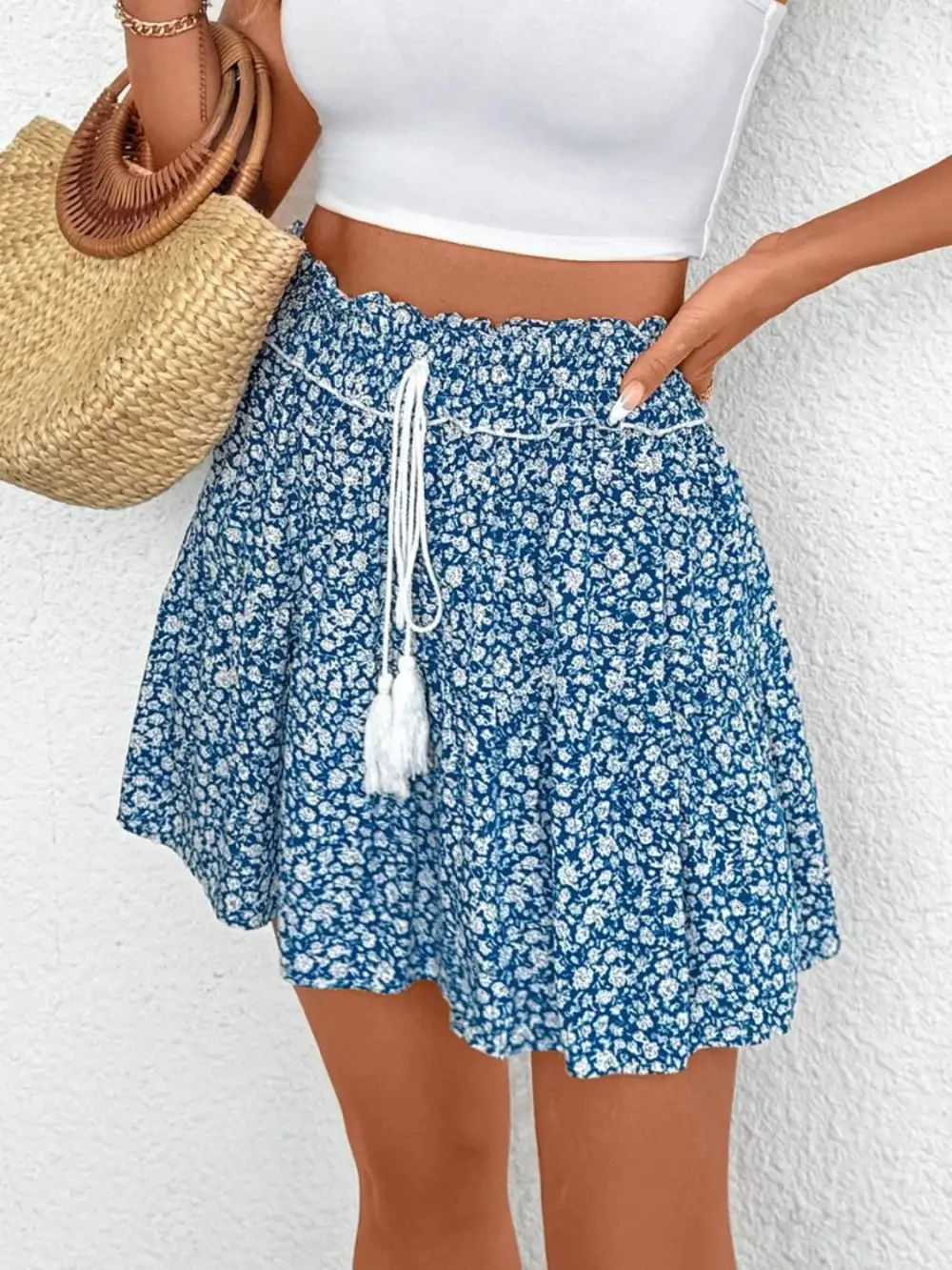 Tassel Floral Mini So Skirt
