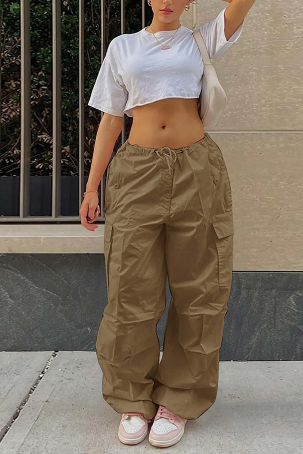 High Waist Utility Cargo Pants