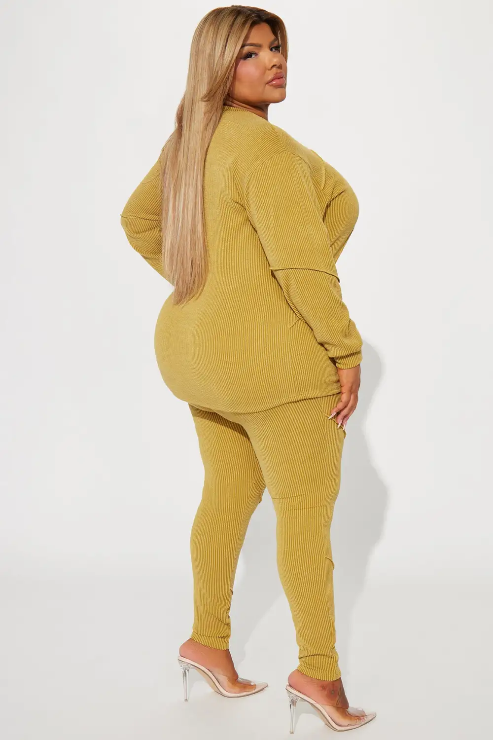 Lounge Vibes Legging Set - Chartreuse