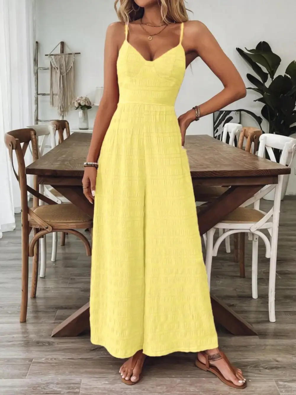 Bow Back Wide Leg Jumpsuit
