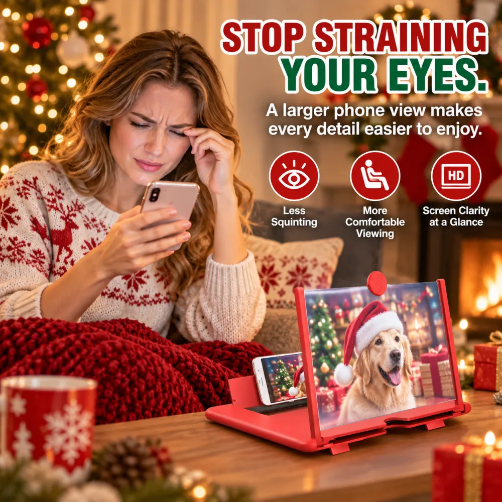 Screen Magnifier with Blue Light Filter, Eye Protection Desktop Stand