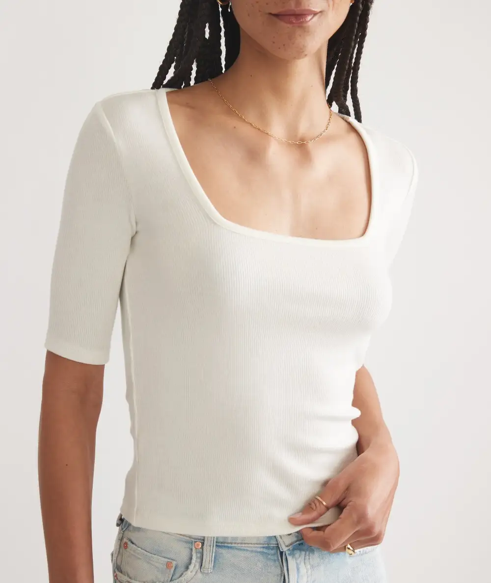 Lexi Rib Square Neck Top