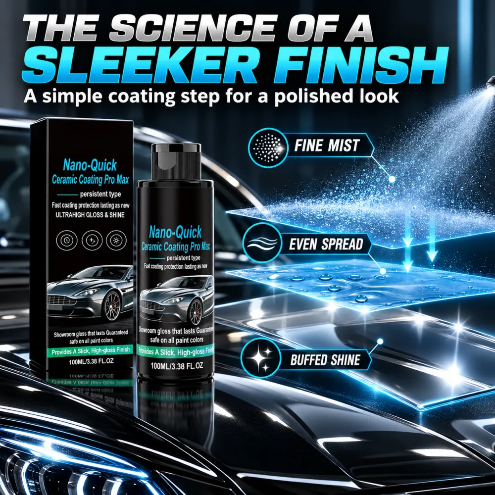 Nano Ceramic Coating Pro MAX is specially designed for cars. It features advanced ceramic technology with dustproof, waterproof properties and long-lasting shine