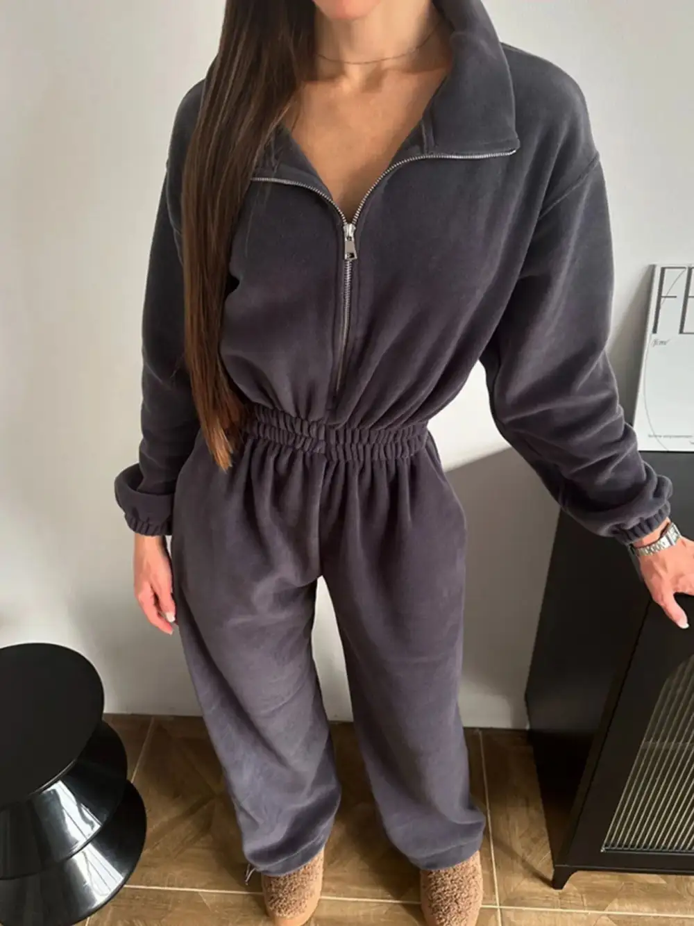 Everyday Zip Front Jumpsuit