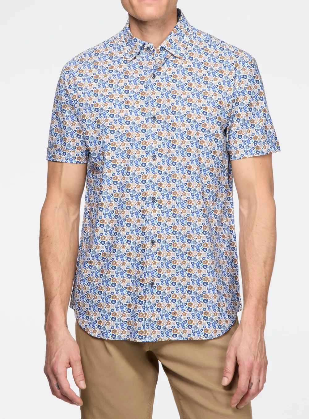 Retro Floral Stretch Shirt