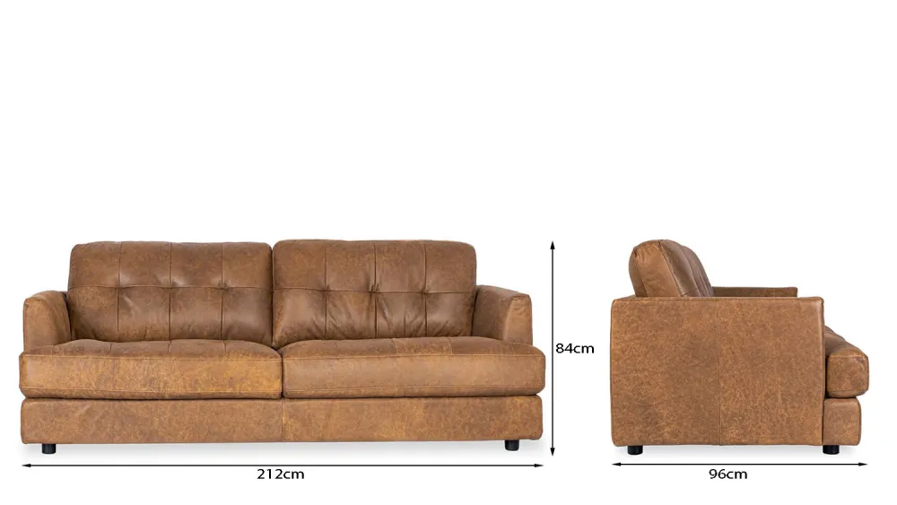 Harmony Leather 3 Seat Sofa