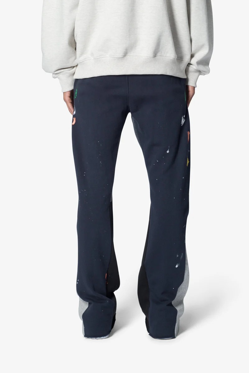 CONTRAST BOOTCUT SWEATPANTS