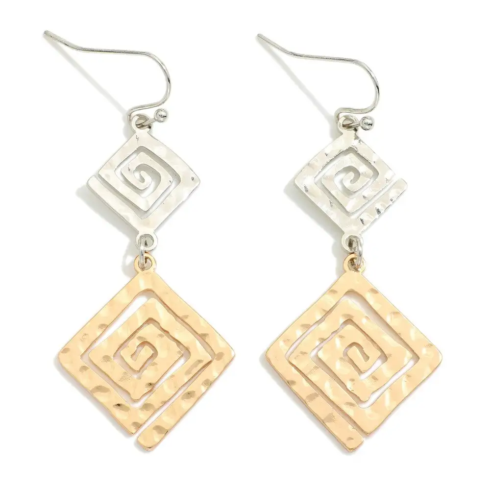 Spiral Squares Earri Earrings