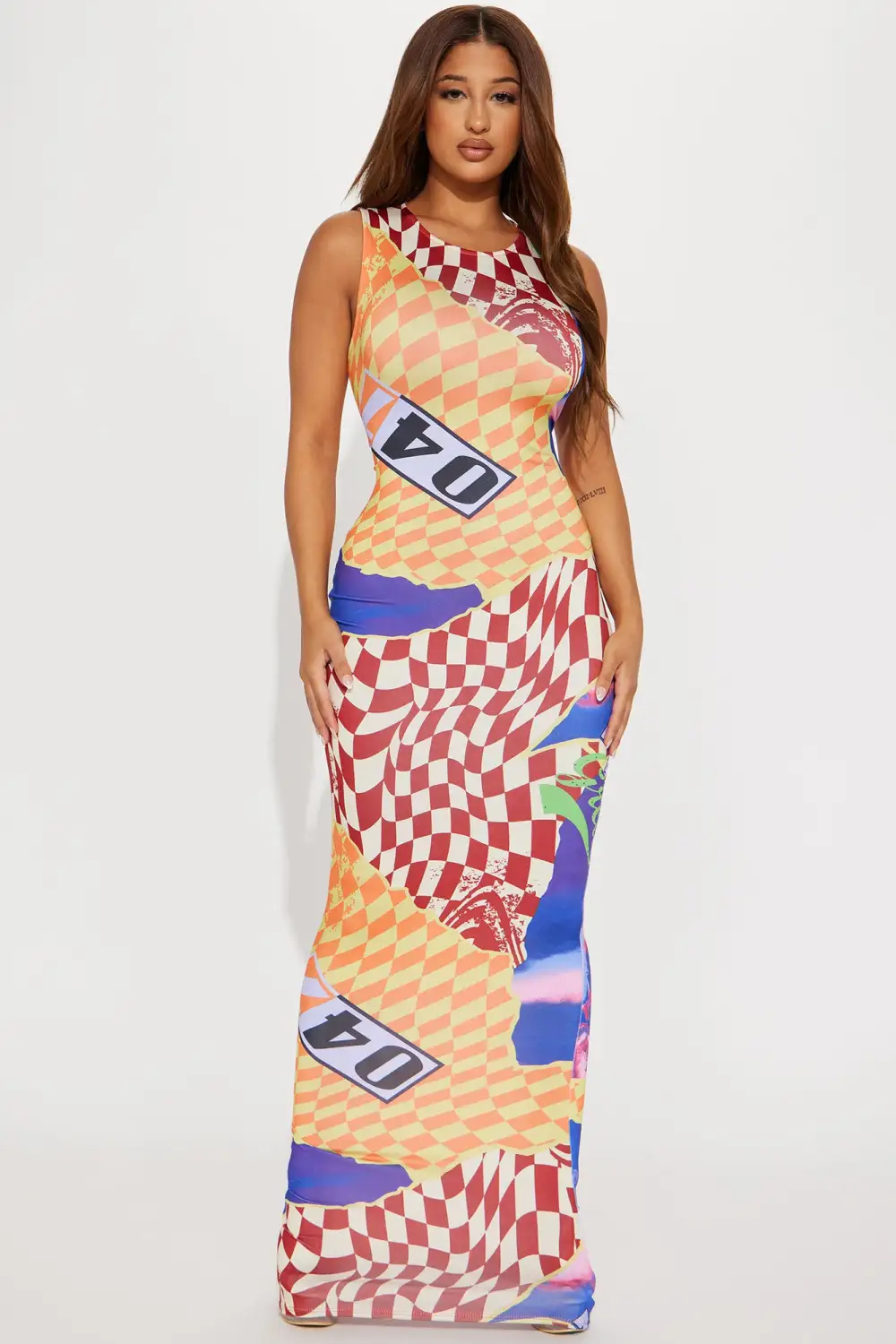 Finish First Sleeveless Maxi Dress - Multi Color