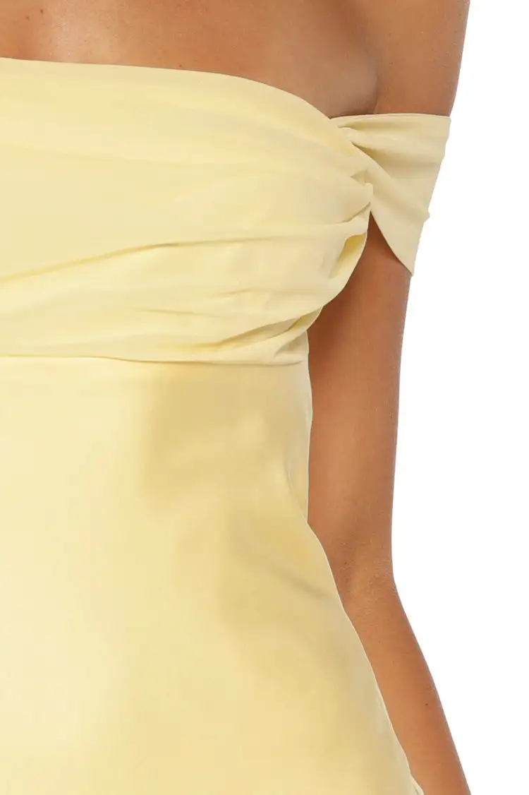 Chiffon Satin Off the Mini Dress