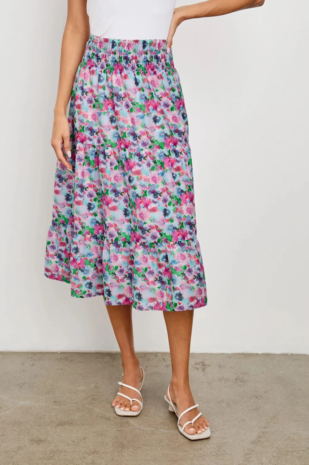 Lace Pleated Double-Layered Women's Midi Skirt