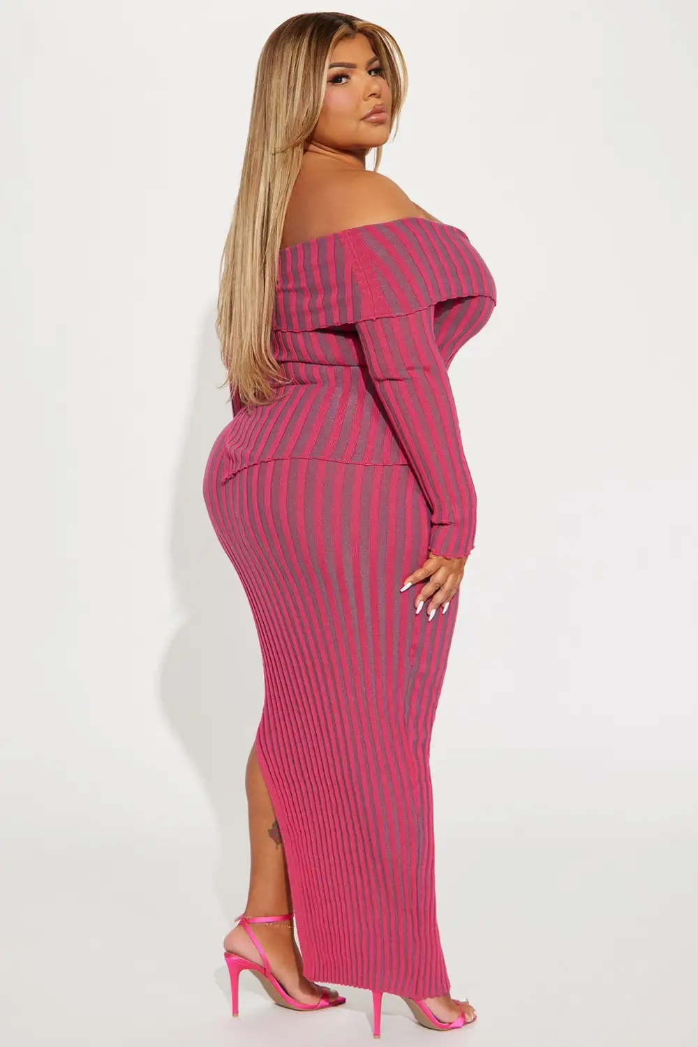 Elena Sweater Skirt Set - Fuchsia