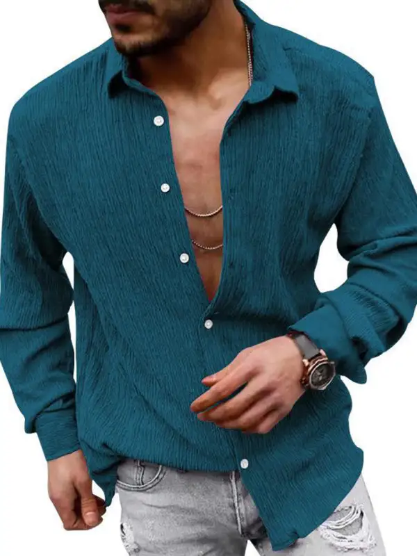 Lapel Collar Everyday Long Sleeve Shirt