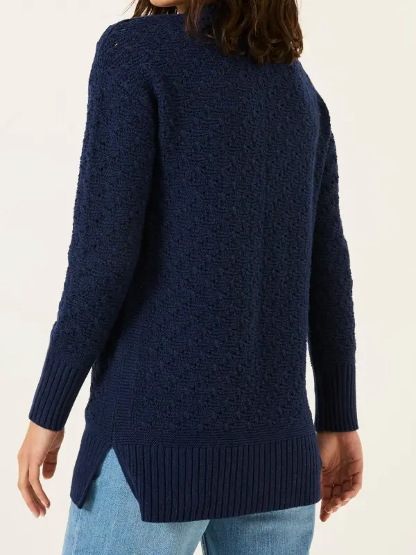 Farryn Navy Farryn Knitted 100% Cotton Knitted Jumper