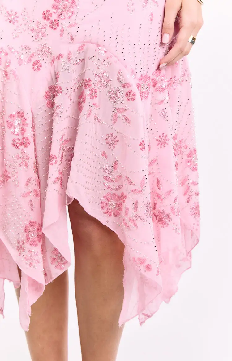 Flowy World Sequin Midi Dress