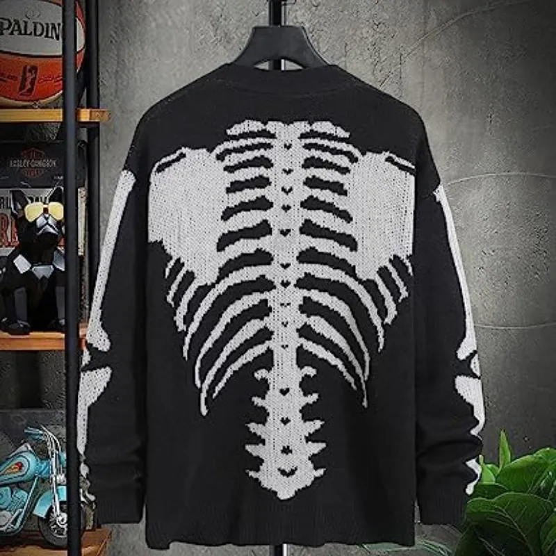 Jacquard Halloween Knit Cardigan Unisex