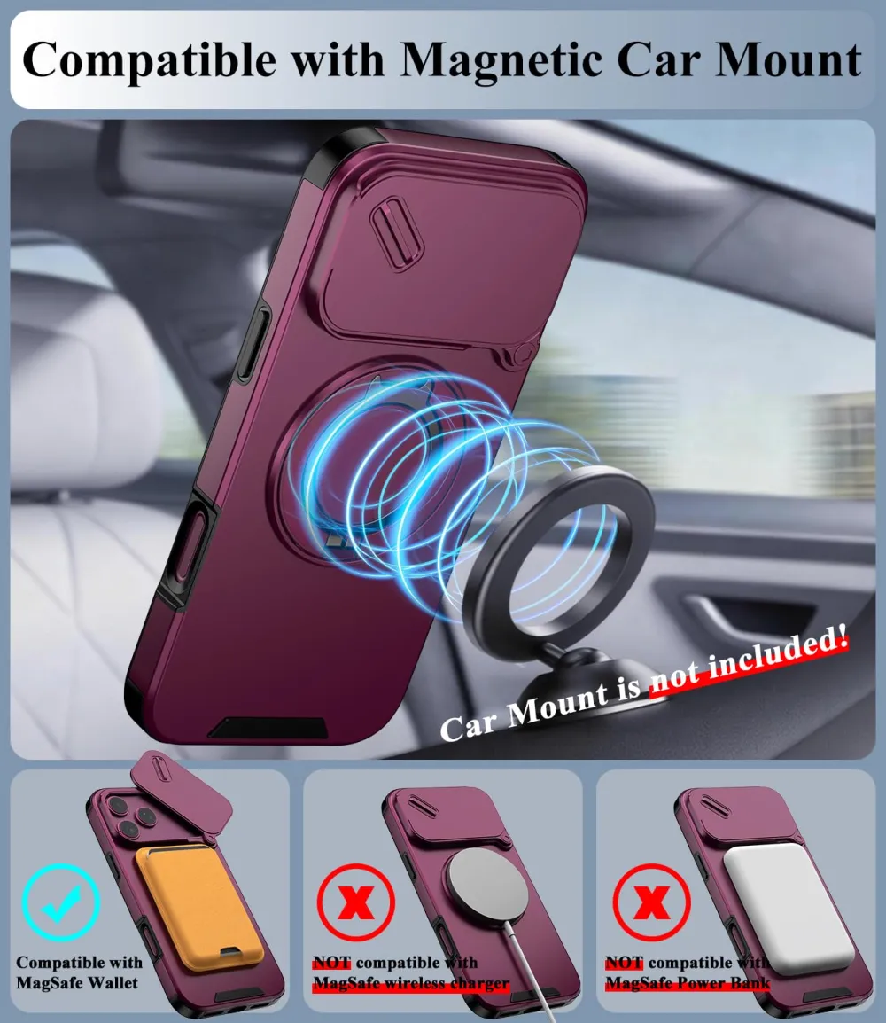 For iPhone 18 Pro Max LINK Phone Case Apple 15 Pro Sliding Window Stand Shockproof Protective Cover