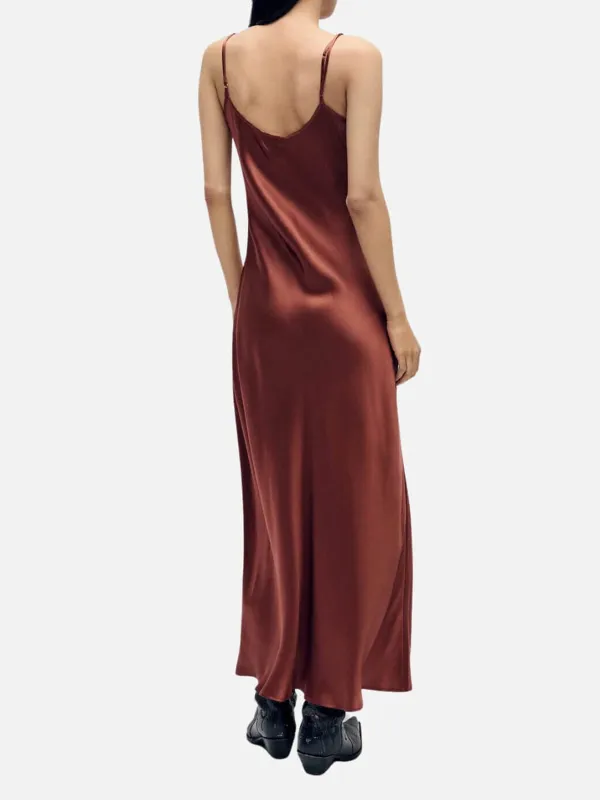Plain Spaghetti Strap Ankle Dress