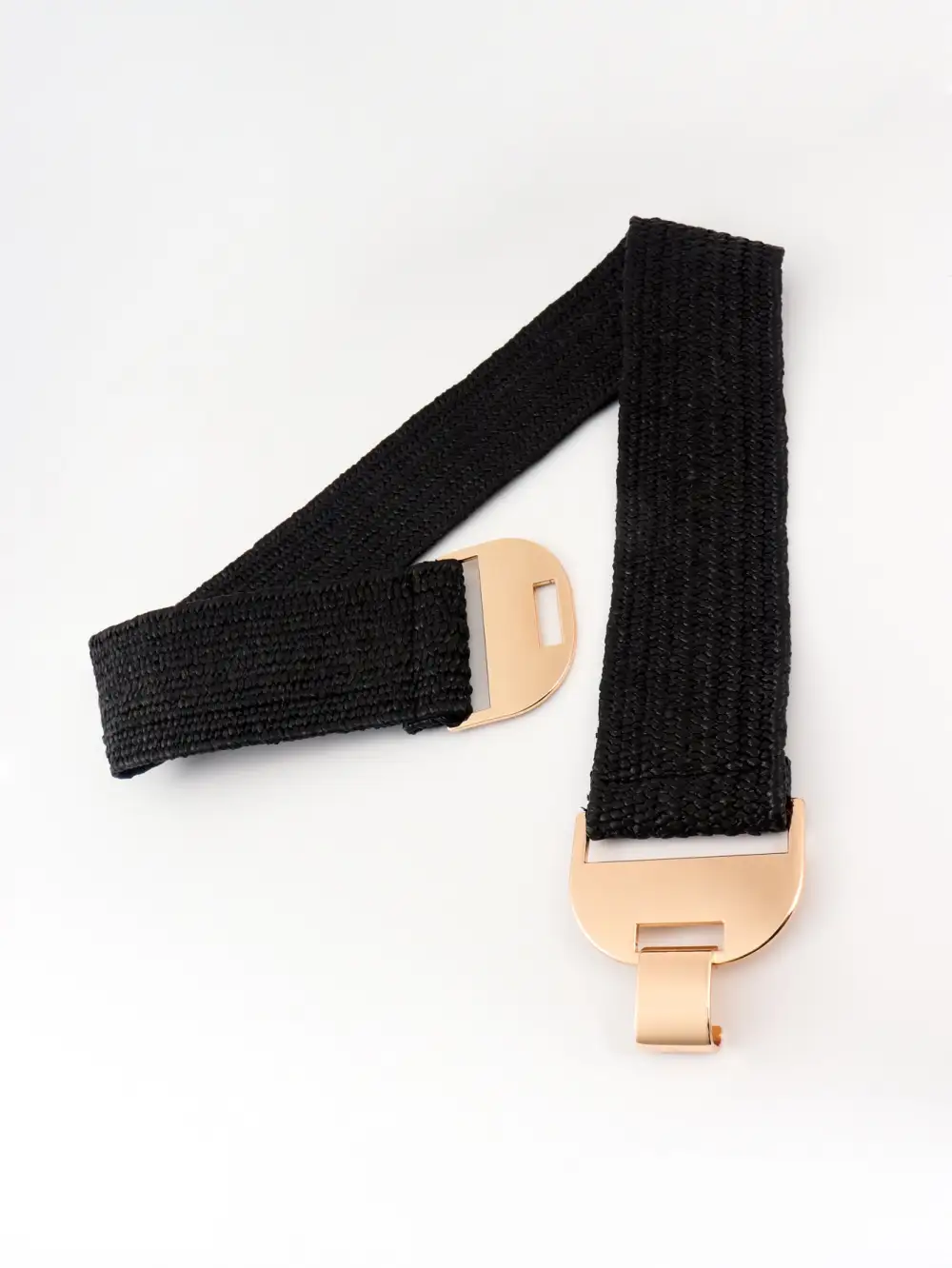 Textured Buckle Stretch Belt