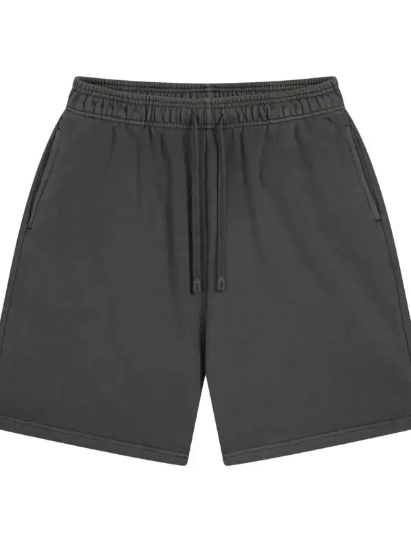 Drawstring Cotton Blend Easy Waist Casual Shorts