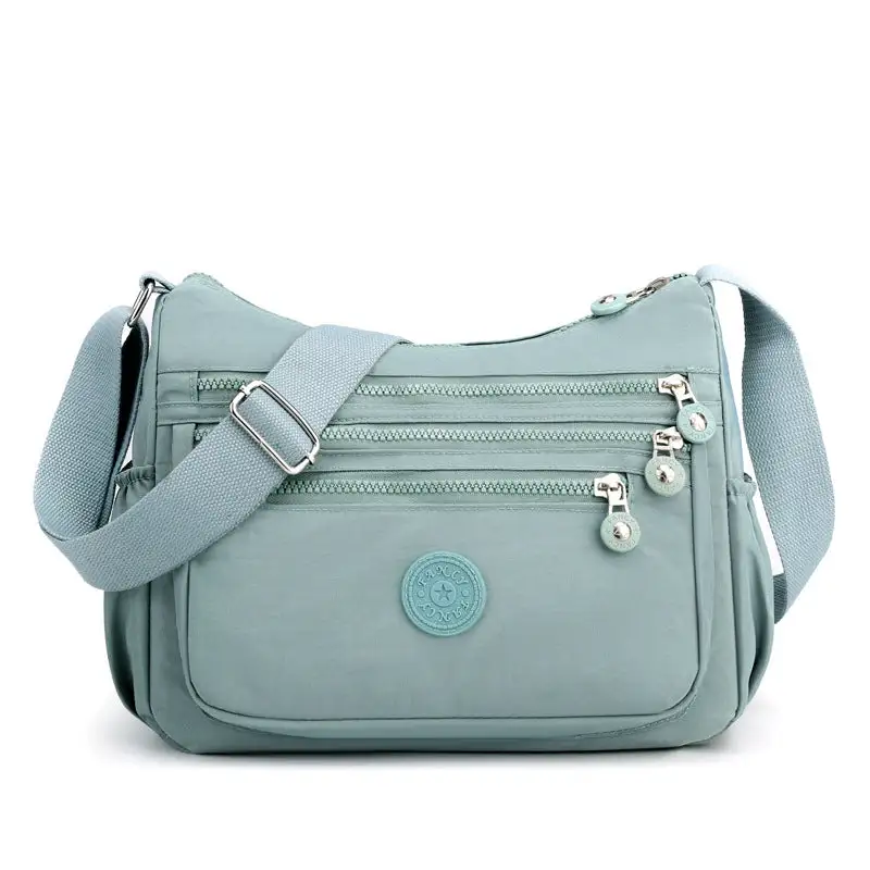 🎒 Multi-Pocket Campus Nylon Crossbody Bag