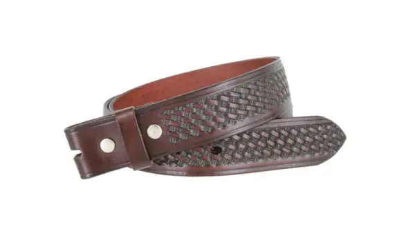 Smooth Leather Snap Belt Strap