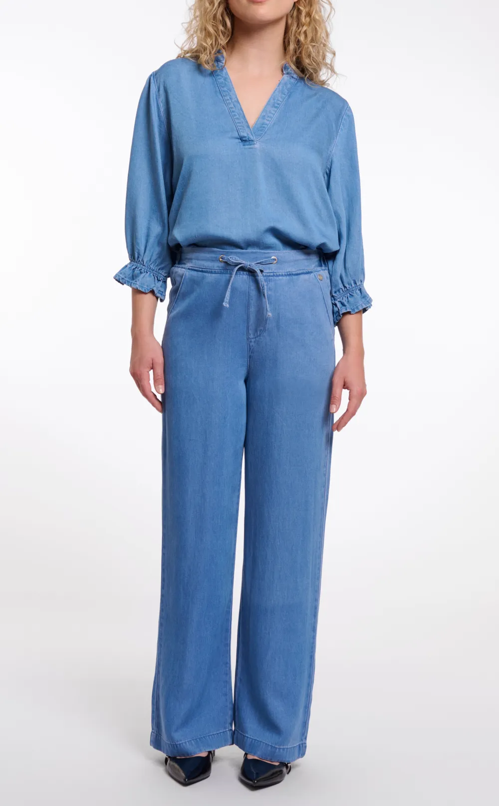 Washed Blue Puff Jacket