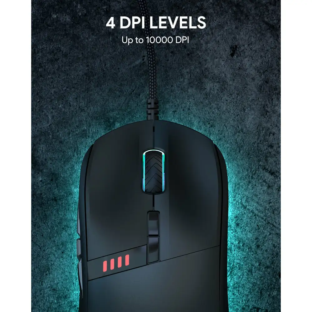 Aukey GM-F4 Gaming Mouse With RGB Lighting Effects