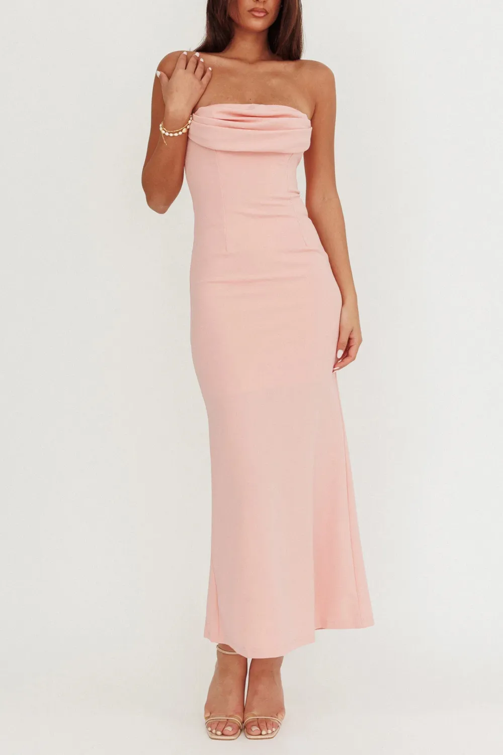 Versatile Casual Solid Color Off-Shoulder Long Skirt