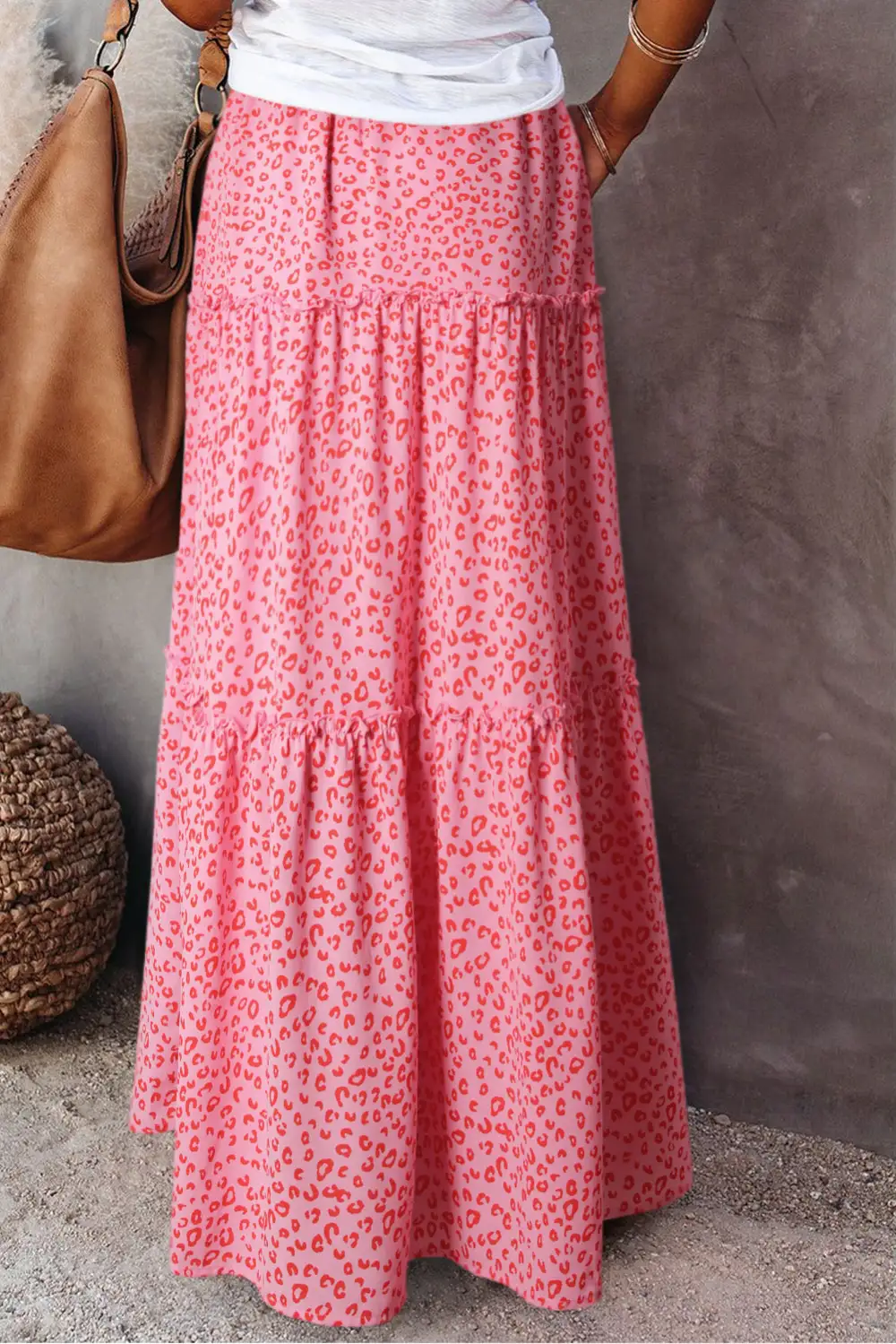 Modern Maxi Print High Waist Skirt