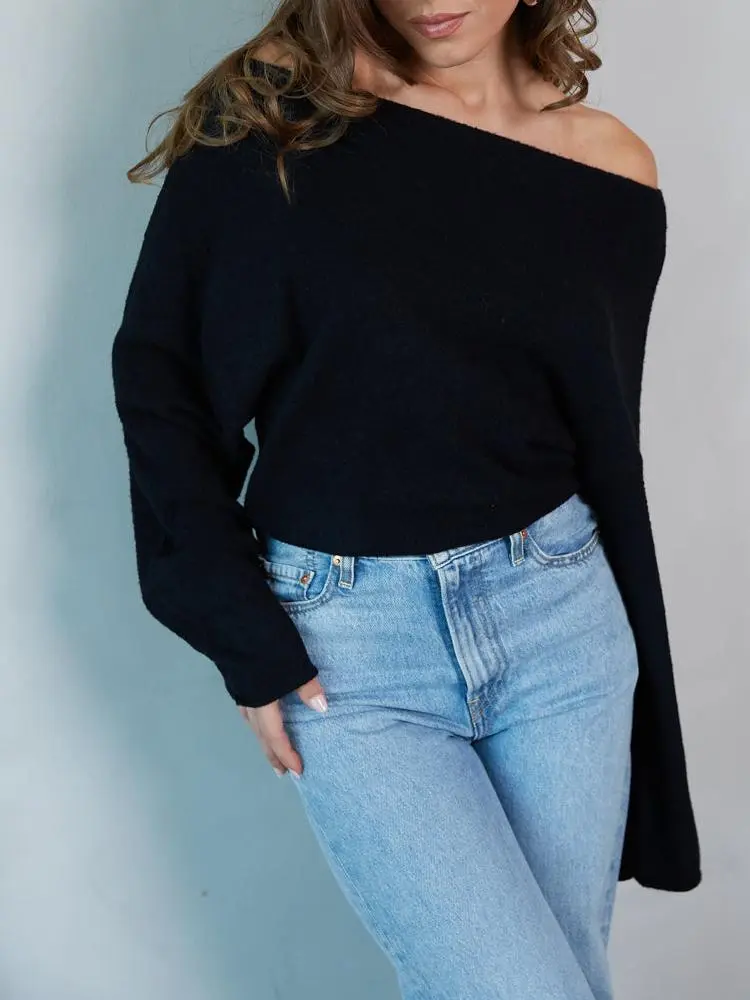 Off The Shoulder Knit Sweater