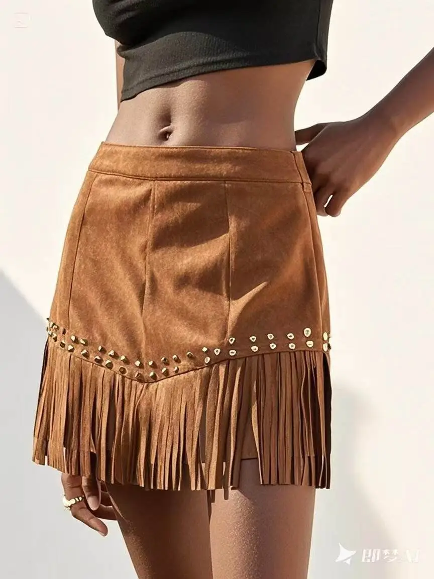 Premium Soft Suede A-Line Maxi Skirt