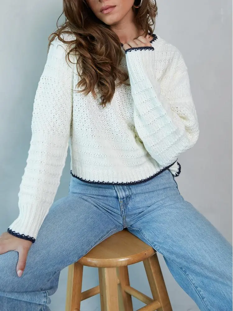 Cropped Knit Sweater