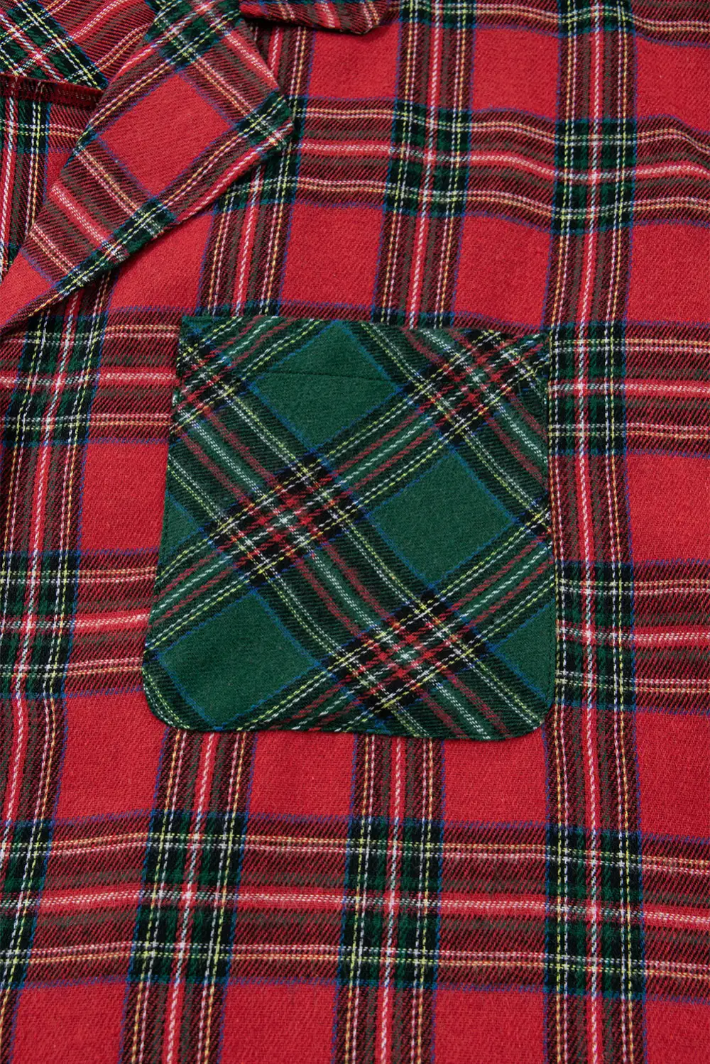 Plaid Print Mixed Print Short Pajama Set