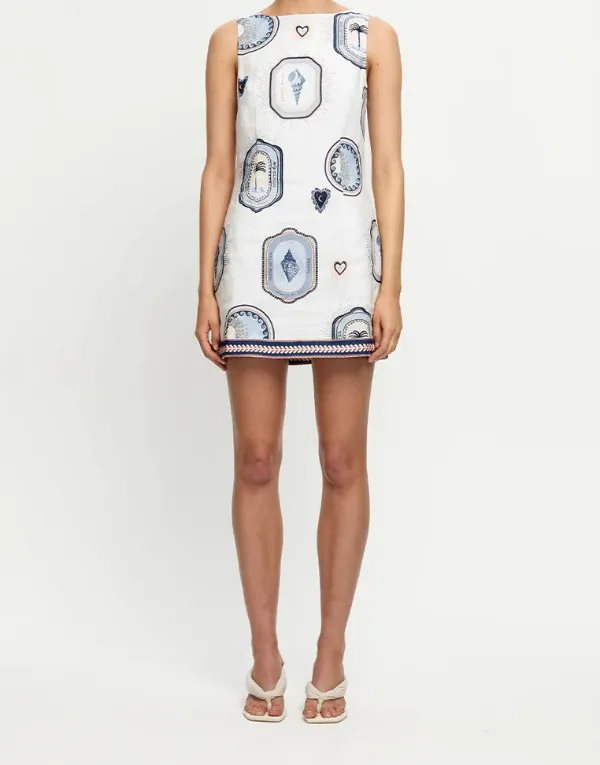 Contrast Trim Mini Dress