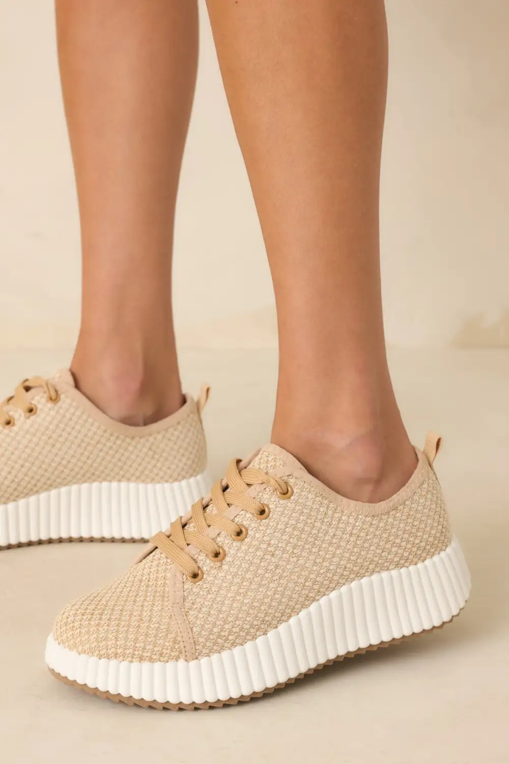 Woven Platform Sneakers
