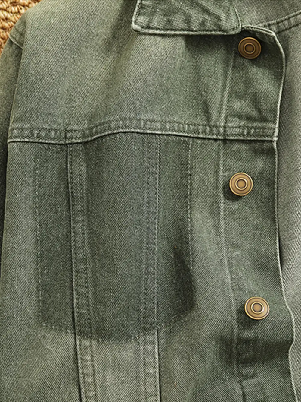 Men's Denim Button Front Trucker Jacket
