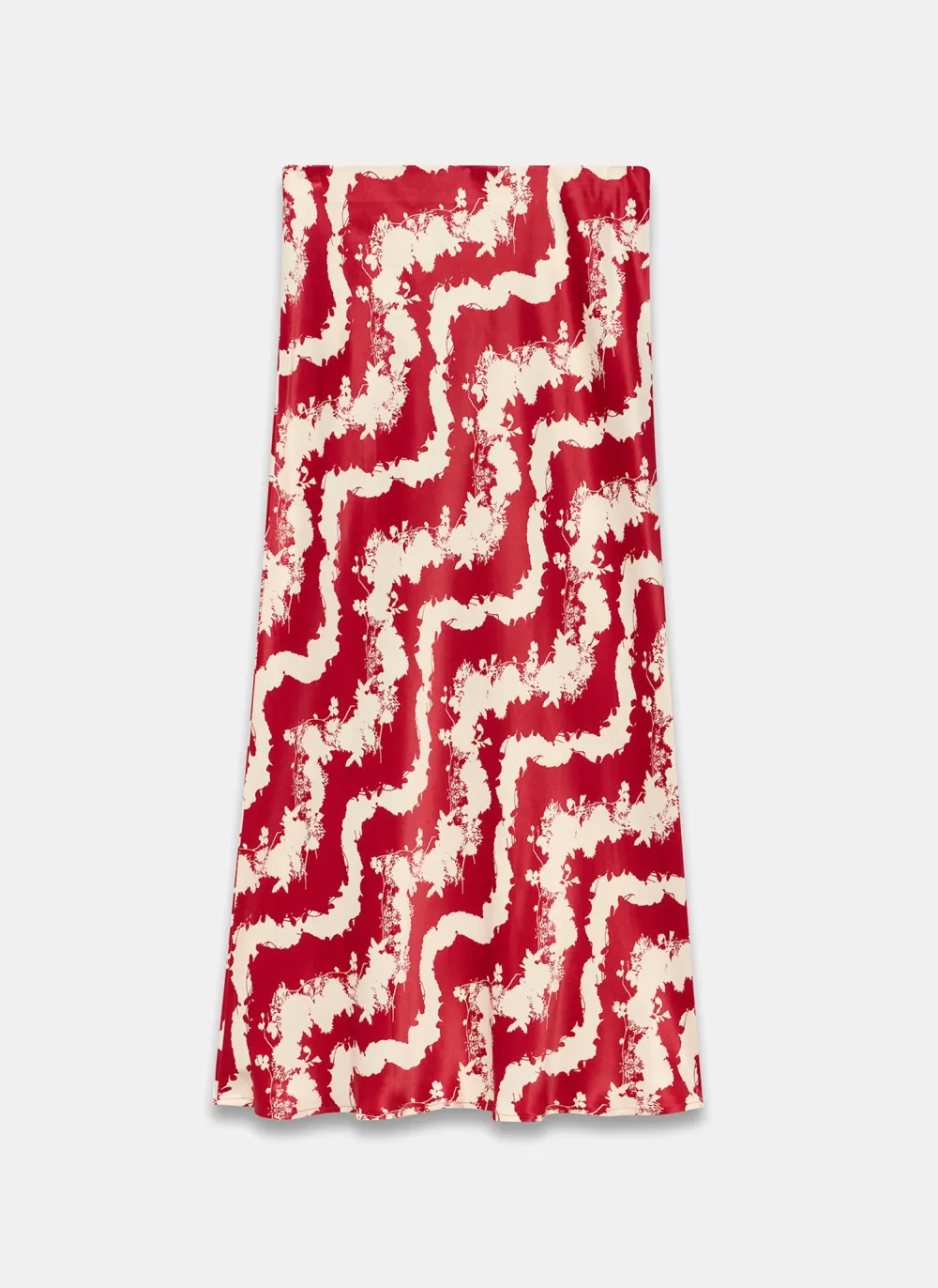 Casual Style Abstract Floral Print Slip Skirt
