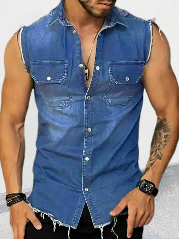 Lapel Collar Jeans