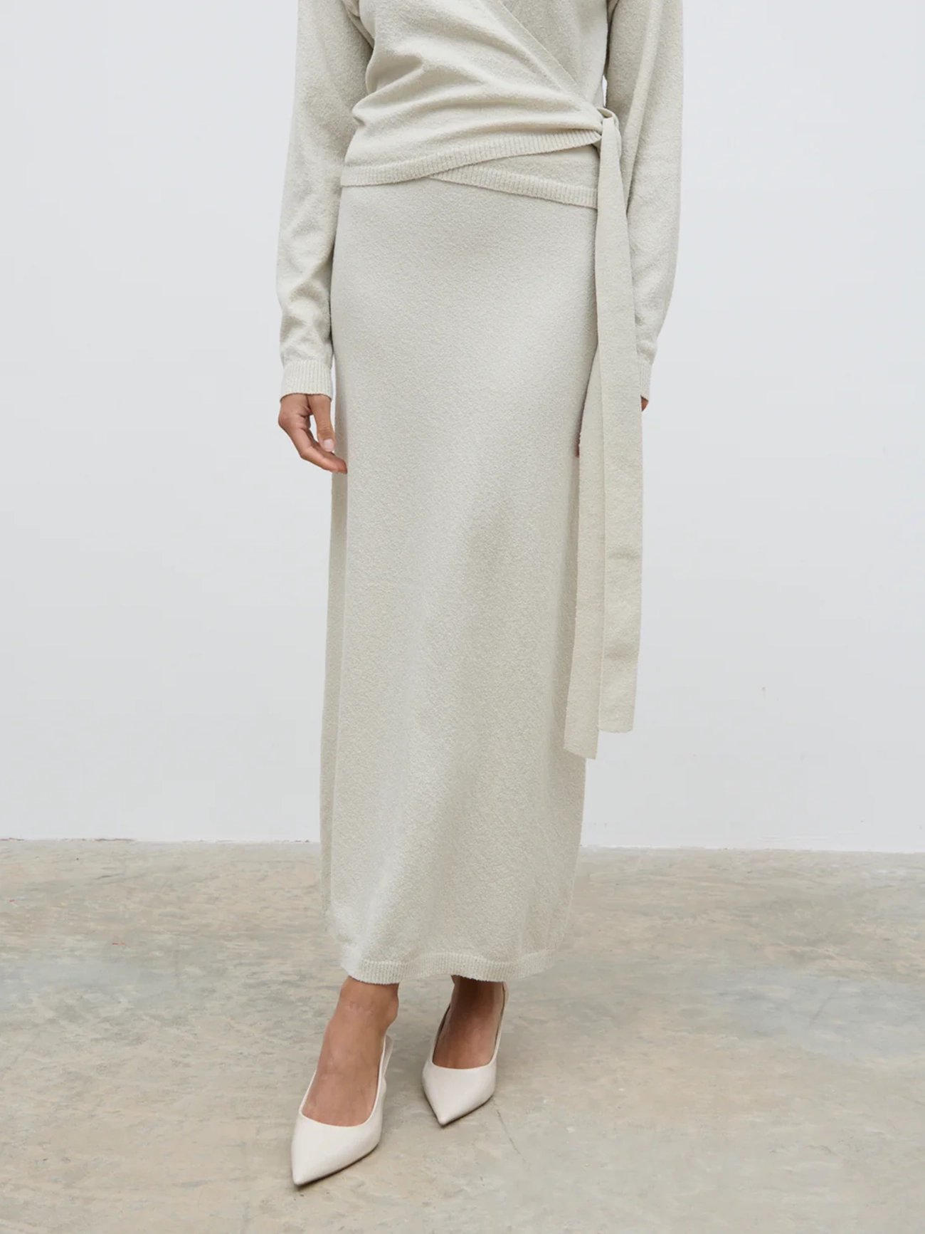 Boucle Knit Maxi Skirt