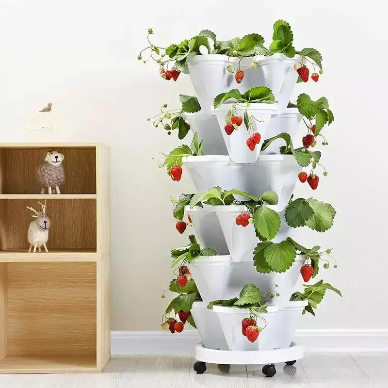 (Store Closing Sale) Stand Stacking Planters Strawberry Planting Pots