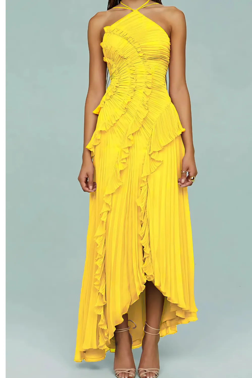 Romantic Ruffle Midi Dress